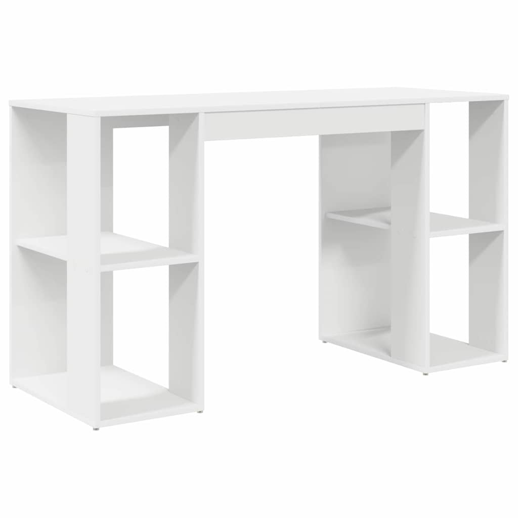 vidaXL Escritorio con estante 130 x 50.5 x 75 cm Madera de ingeniería