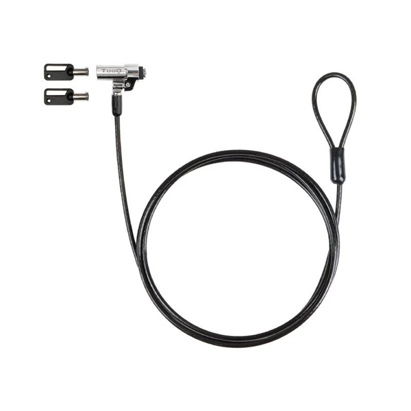 Tooq tqclkc0045-g nano type security cable with key for laptops 1.5 meters black