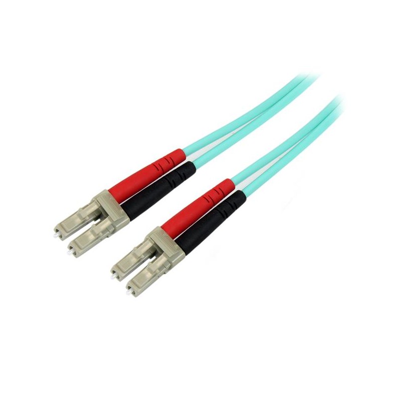 StarTech.com - Cable de 1m de Fibra Óptica Multimodo LC/UPC a LC/UPC OM4 - 50/125µm - Fibra LOMMF/VCSEL - Redes de - 450FBLCLC1 450FBLCLC1