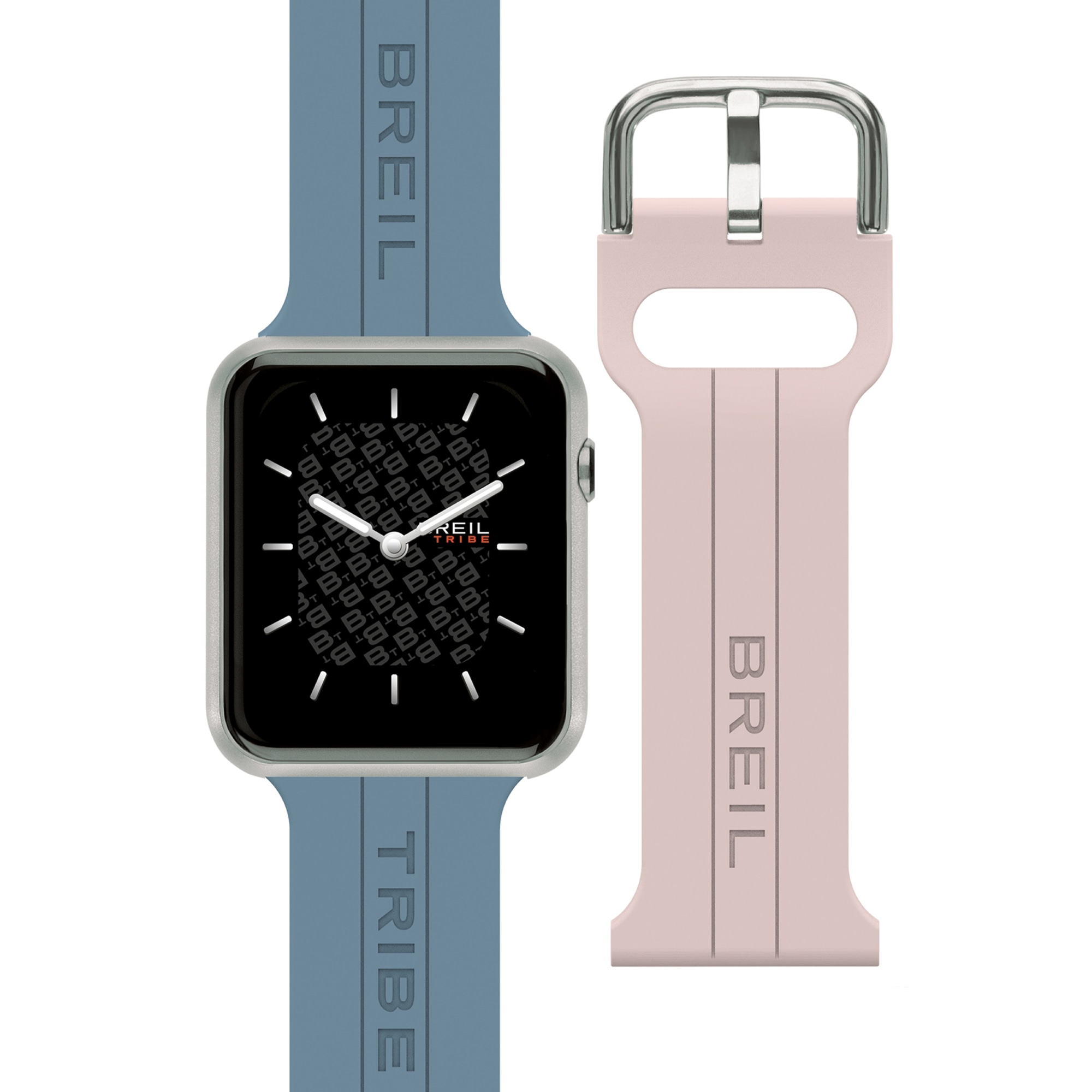 RELOJ DE MUJER BREIL SBT-X MONOCHROMÁTICA Movimiento SMARTWATCH NEGRO y CORREA DE MALLA/SILICON, PLATEADO AERO, PINK EW0668