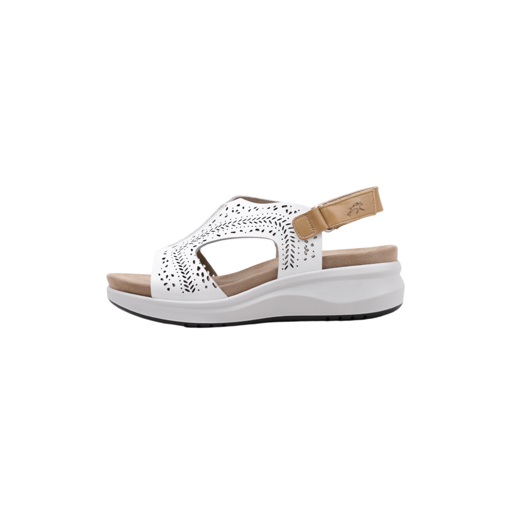 Fluchos F1481 Sandalias De Cuña Mujer Blanco