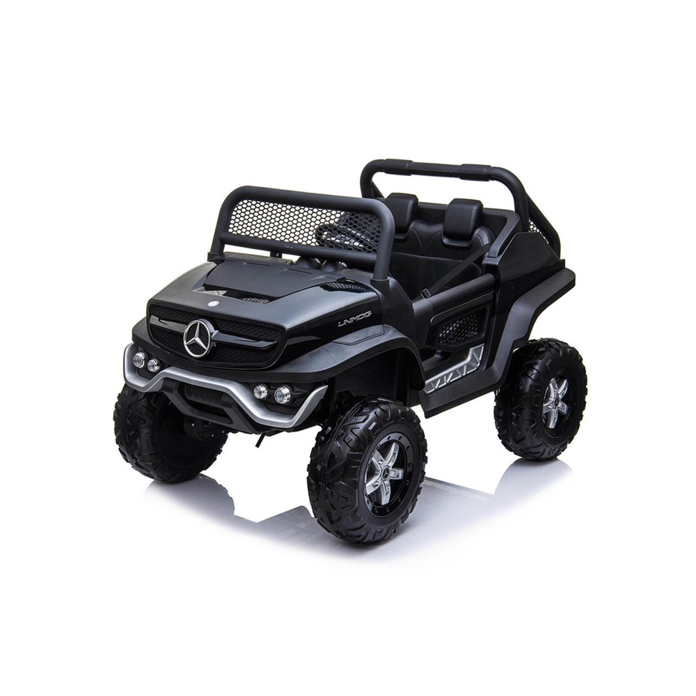 Coche Mercedes Unimog Black bateria 12V 128X86X84Cm Runruntoys (Injusa 4065)