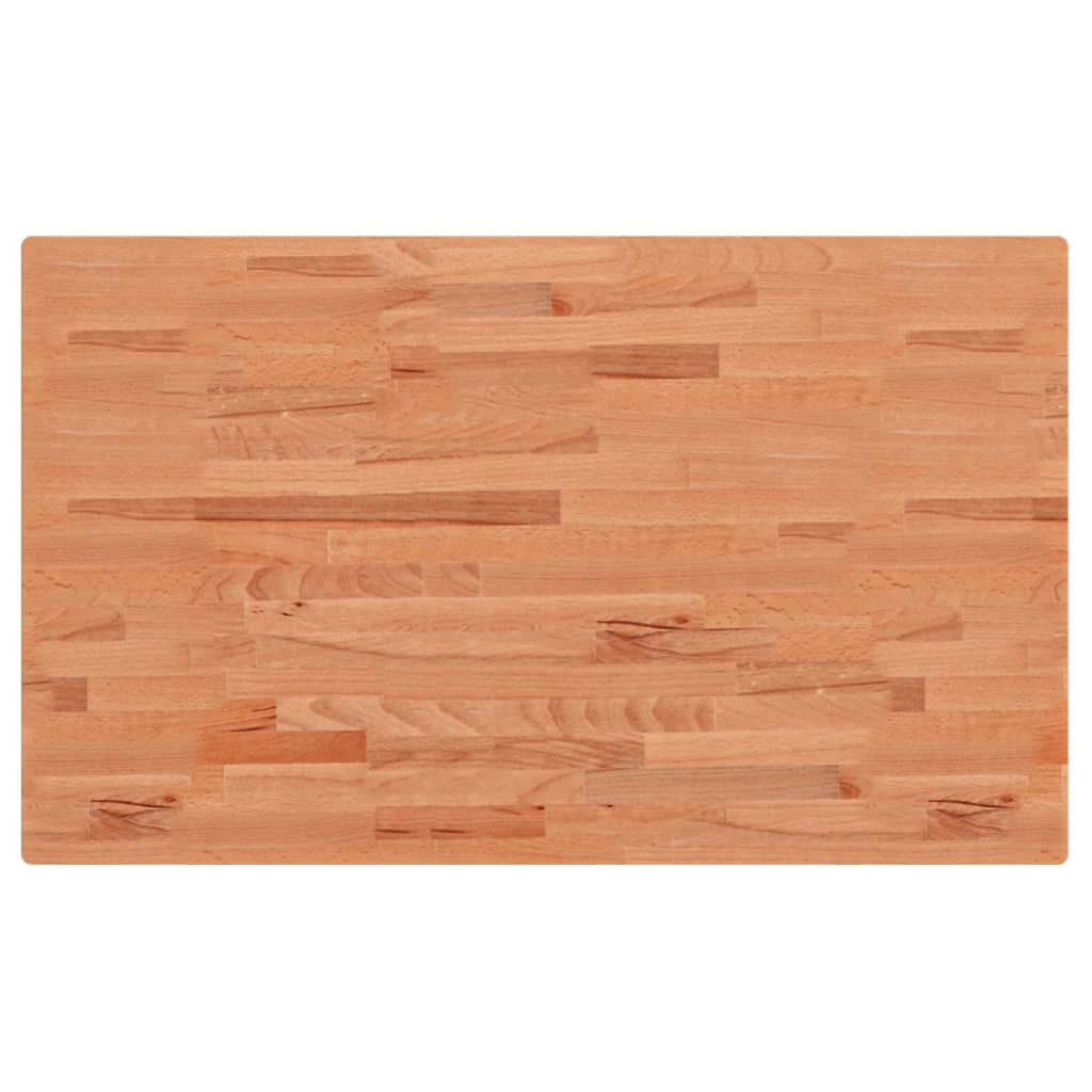 vidaXL Encimera de baño madera maciza de haya 100x60x1,5 cm