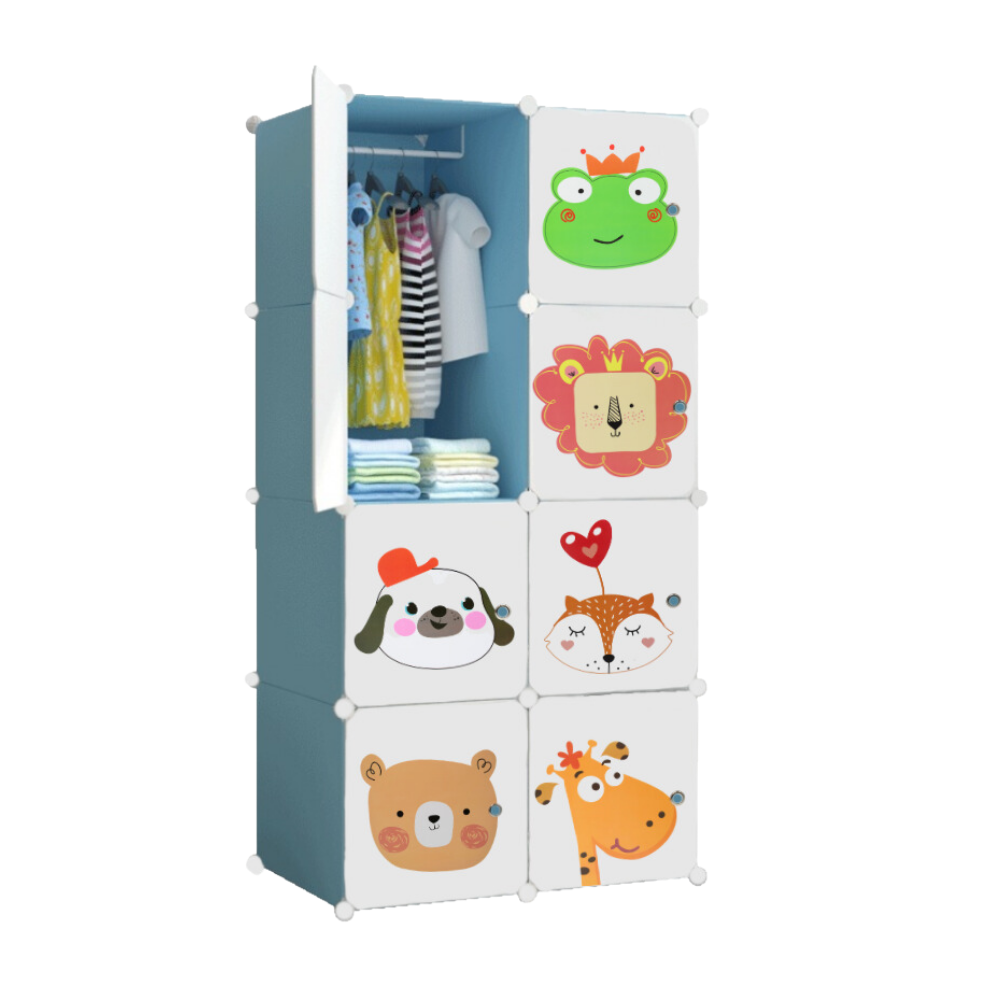 XOKOTAKI Armario Modular Infantil, Estantería de Módulos, Ropero para Niños, Organizador Modular, Estante de Almacenamiento para Hogar, Módulos