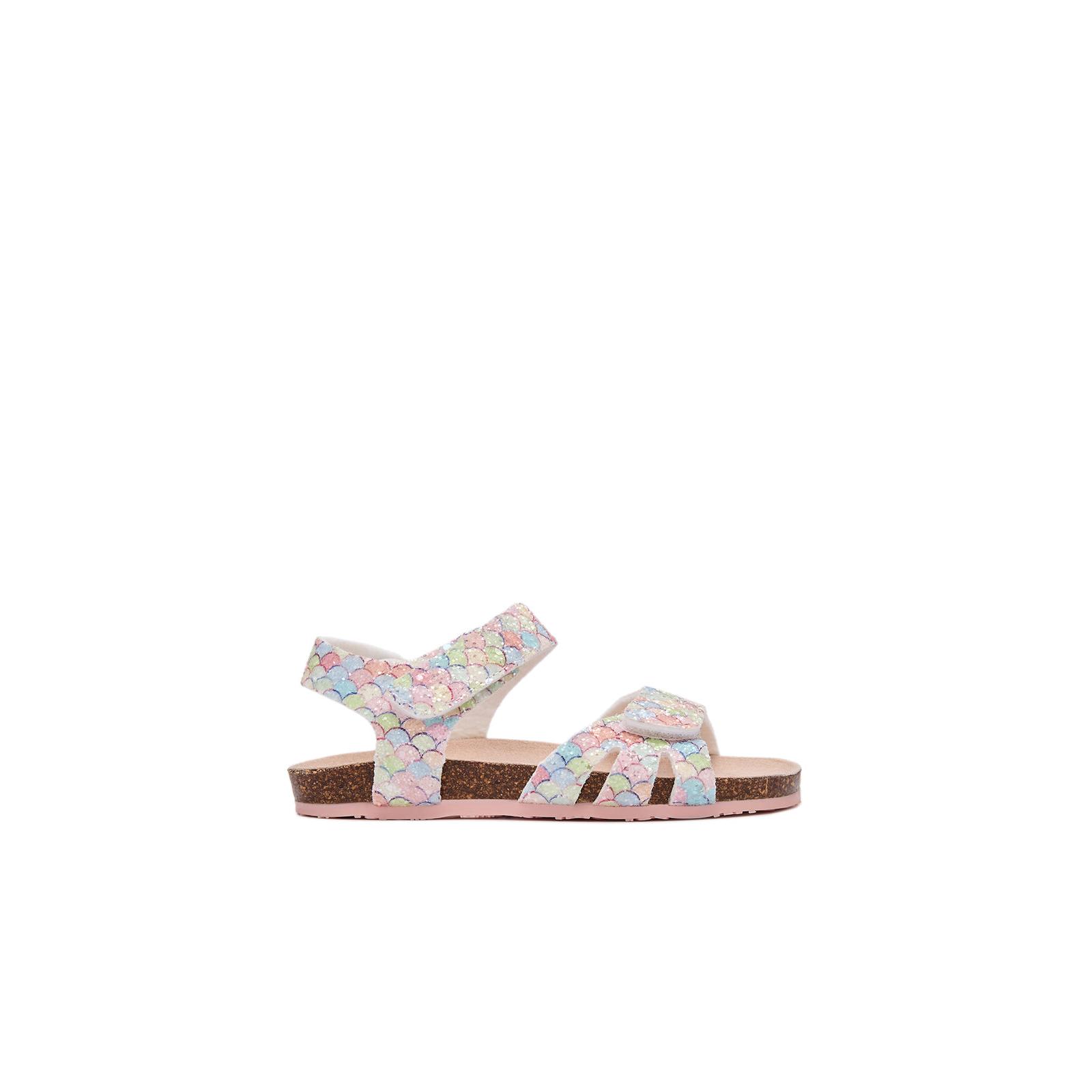 Conguitos - Sandalias Planas de Niña Ecológicas Glitter Multicolor para Niña