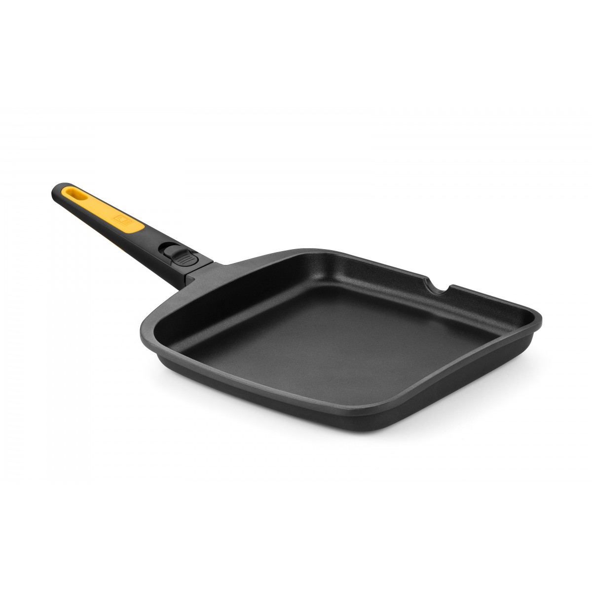 Bra - Grill Fast Click, 28 cm, Aluminio Fundido, Apto Inducción y Horno, Mando Desmontable, Revestimiento Antiadherente Teflón