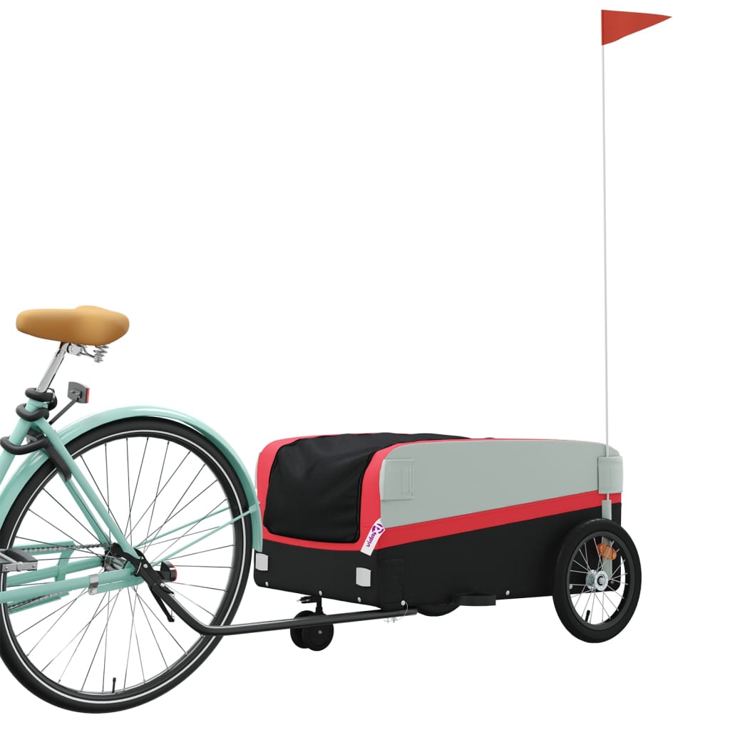vidaXL Remolque para bicicleta hierro 45 kg Color Negro, Amarillo, Azul y mas
