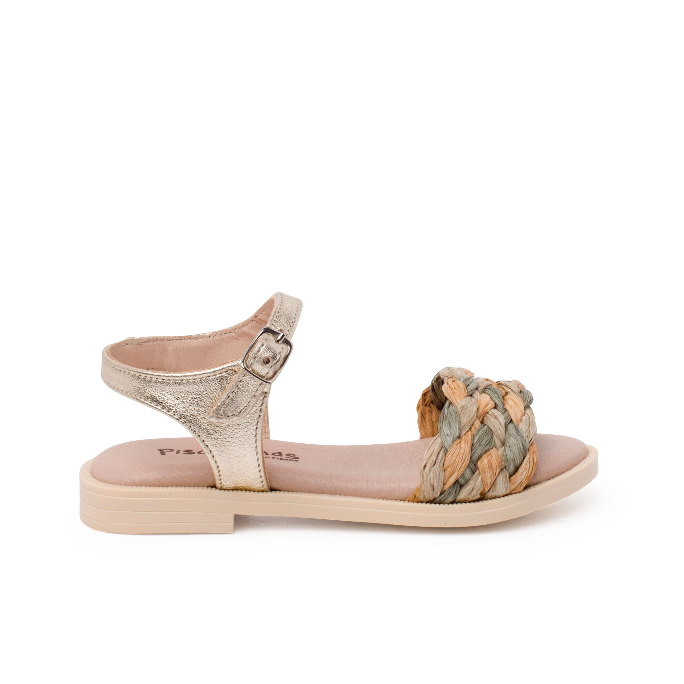 Pisamonas Sandalias Pala Trenzada Con Hebilla