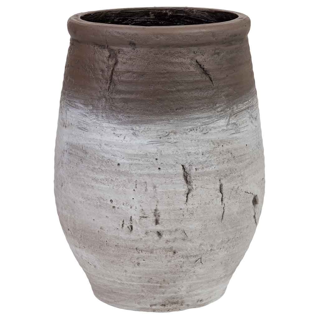 Wonderlust Deco - Macetero de fibra de vidrio blanco 37,5x37,5x50,5cm Blanco 37,5x37,5x50,5h cm