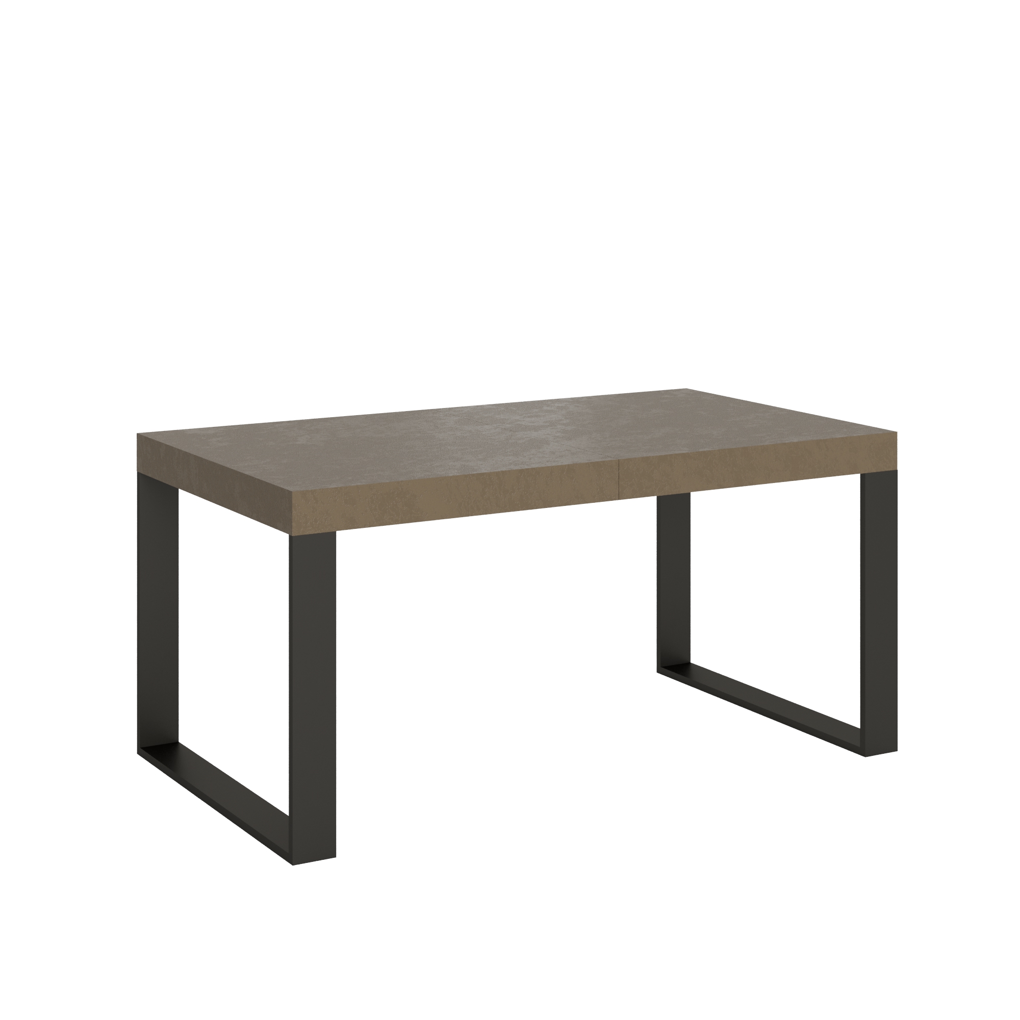 Mesa extensible Tecno 160/420x90 cm gris paloma con patas antracita - Itamoby