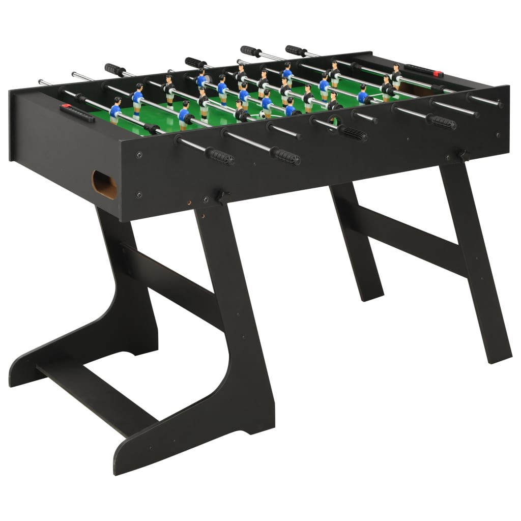 vidaXL Futbolín Plegable 121x61x80cm Juego Simulación de Deportes Color Marrón claro,  Negro, y mas