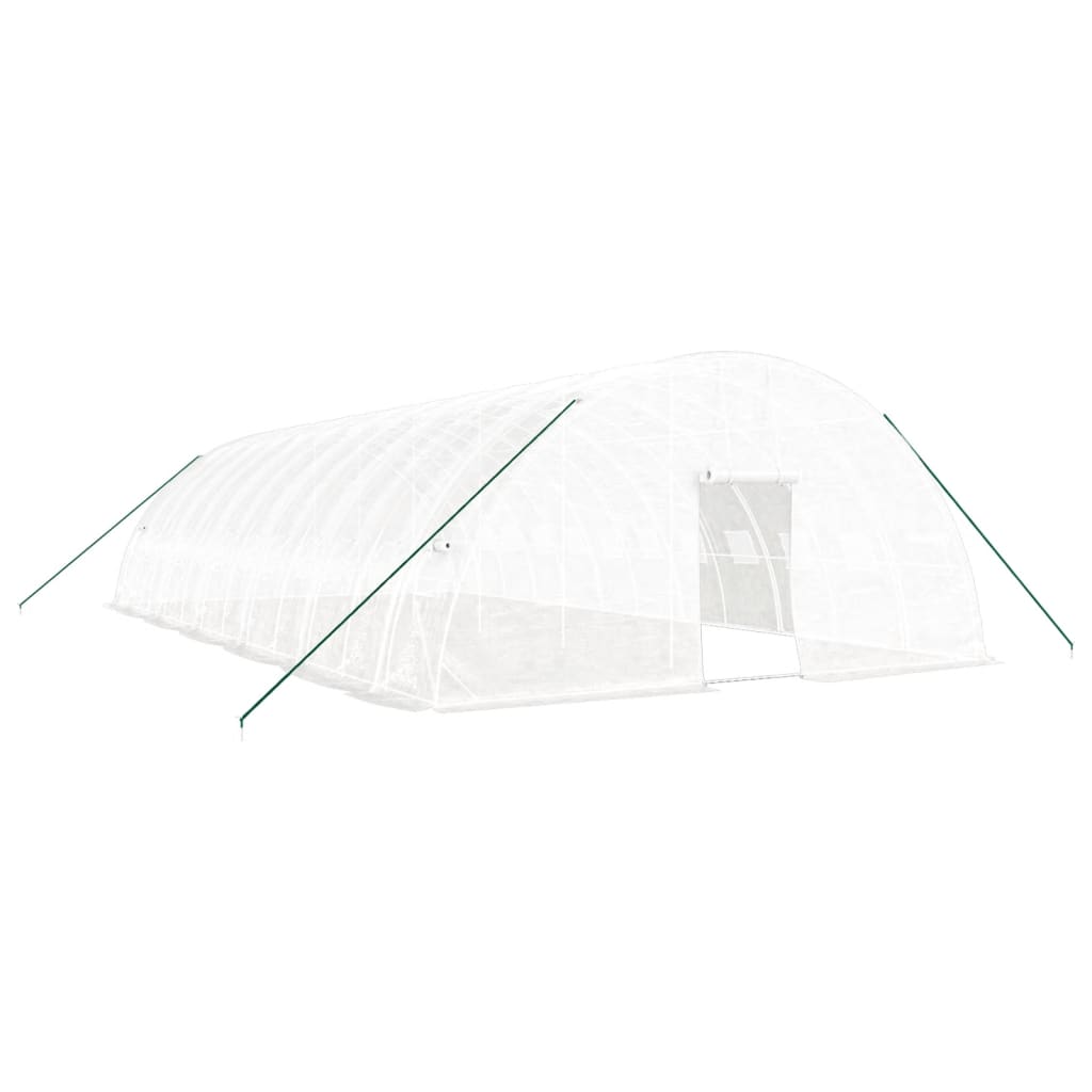 vidaXL Invernadero con estructura de acero blanco Multitalles