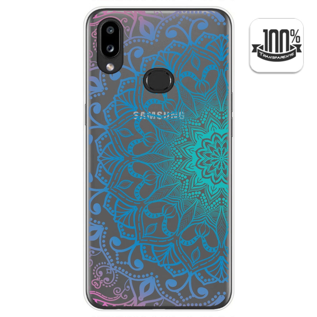 Tumundosmartphone Funda Gel Transparente para Samsung Galaxy A10s diseño Mandala Dibujos