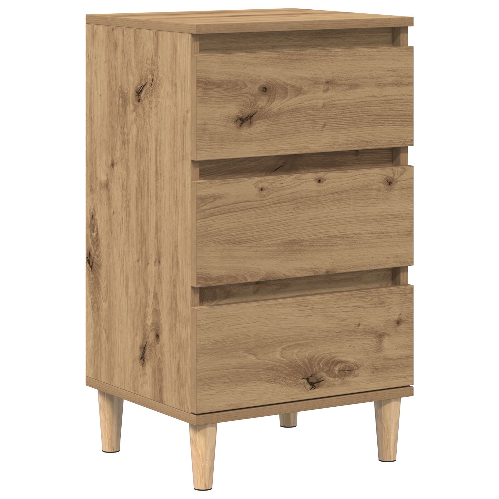 Cabinete de Noche vidaXL Castaño Artesanal 40x35x70 cm Madera Elaborada