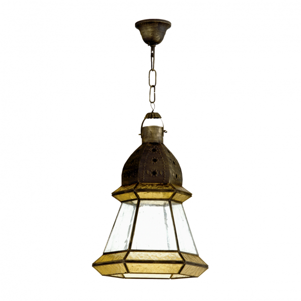 Mi Lampara - Colgante Doble 1l. Marron/marron Cilind (50/40/reg)