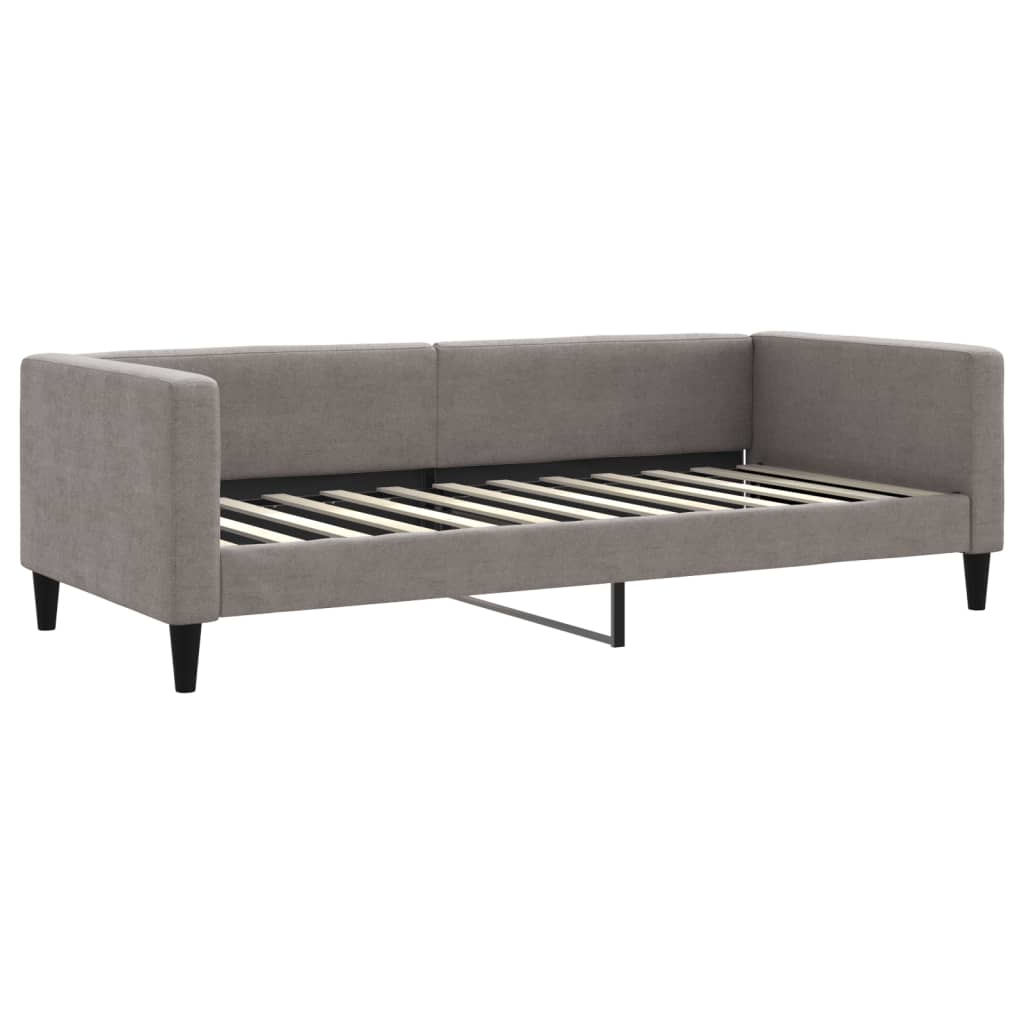 vidaXL Sofá cama sin colchón tela taupe 90x200 cm