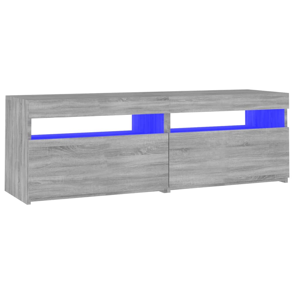 vidaXL Mueble de TV con luces LED 120x35x40 cm, Mueble de Salon, Mueble TV, Mueble TV salon, Mesa de TV, Mueble tele