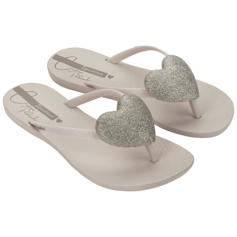 Chanclas de agua mujer IPANEMA IP83907BU131 ESCLAVA BEACH CORAZON BEIG/GLITTER BEIG 38407 26V