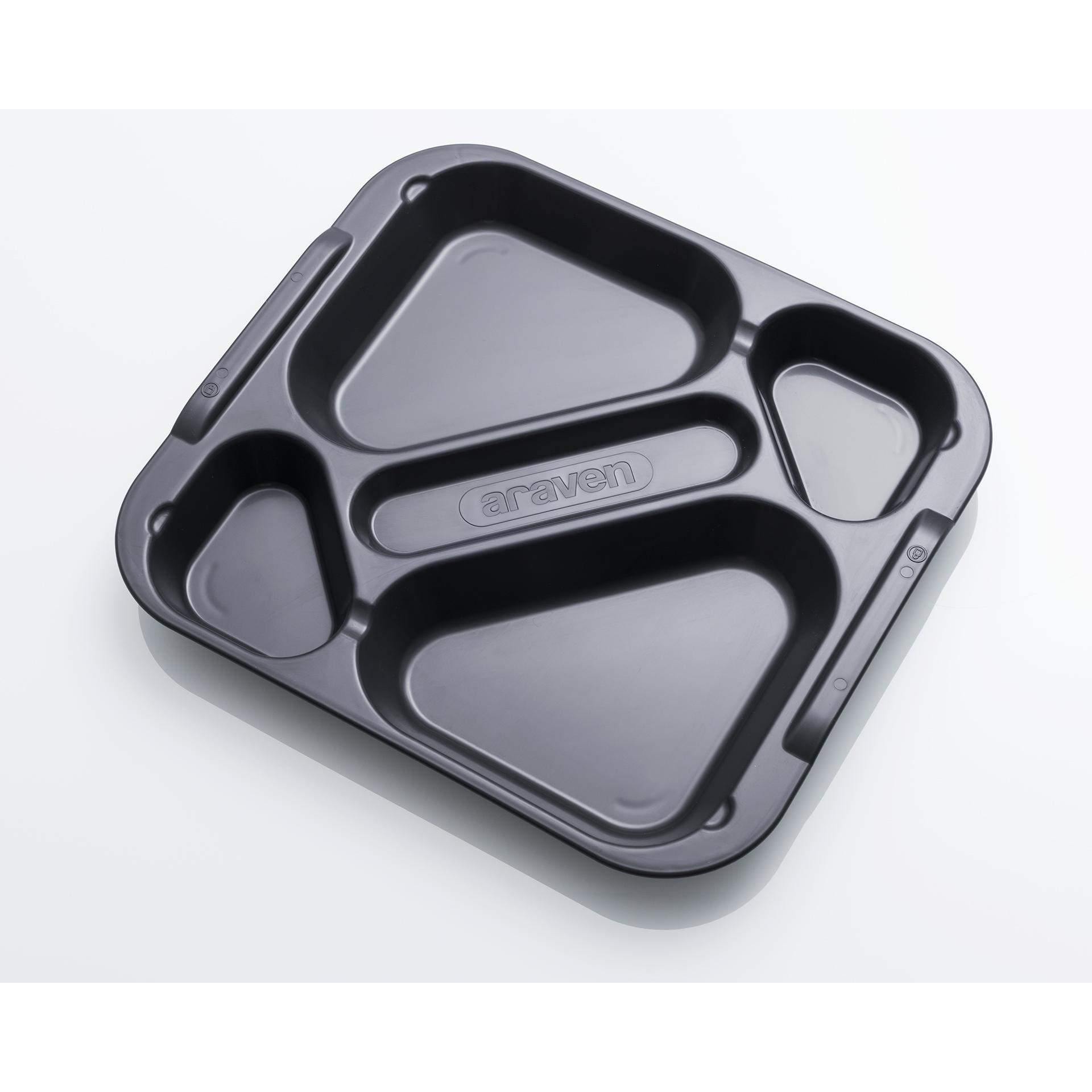 ARAVEN PROFESIONAL AR41050 BANDEJA 5 COMPARTIMENTOS PP GRIS