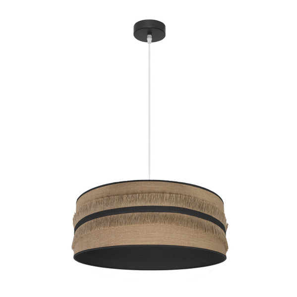 FABRILAMP Colgante Natalia 1xe27 Negro/saco-negro Regx50x50 Cm