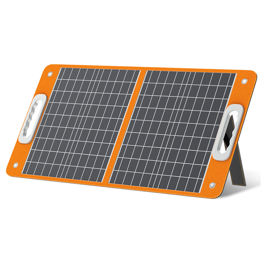 Panel Solar Plegable Flashfish TSP18V 60W, Cargador Solar Portátil con Salidas DC y 2 Salidas USB