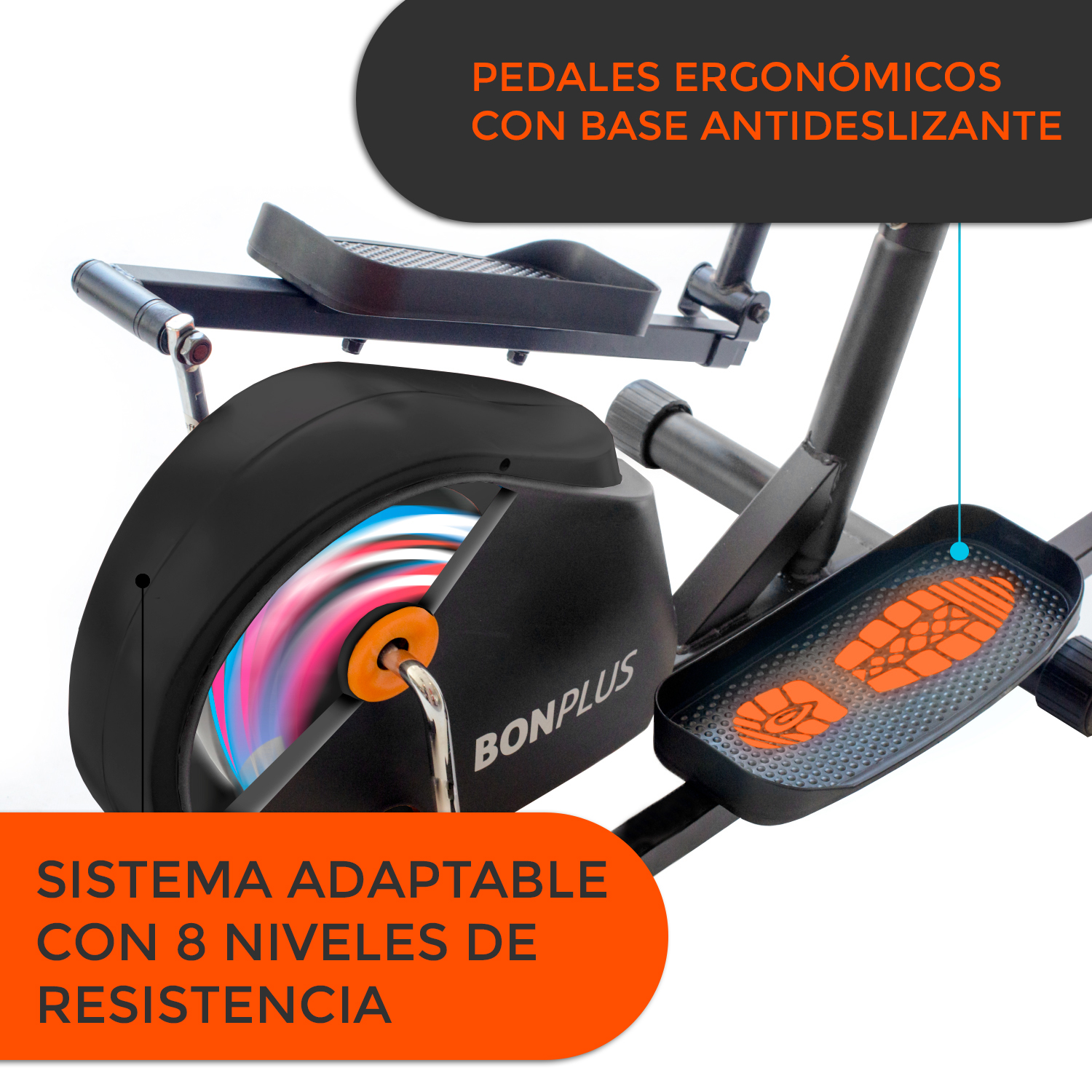 Mini Elíptica Eléctrica Bidireccional Bonplus BP 3 Programas Automáticos  con Mando a Distancia, Bicicletas fitness, Los mejores precios