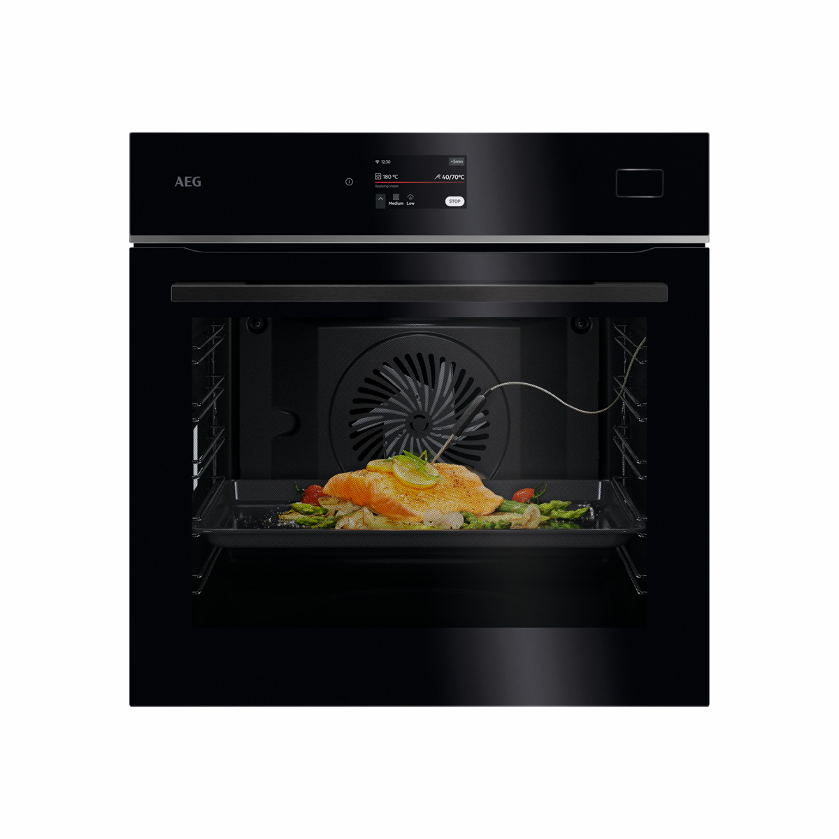 AEG - Horno de vapor Serie 8000 MealAssist con SteamPro con Display CookSmart Touch 4,3 '', con WiFi - TB8SB73ZAB