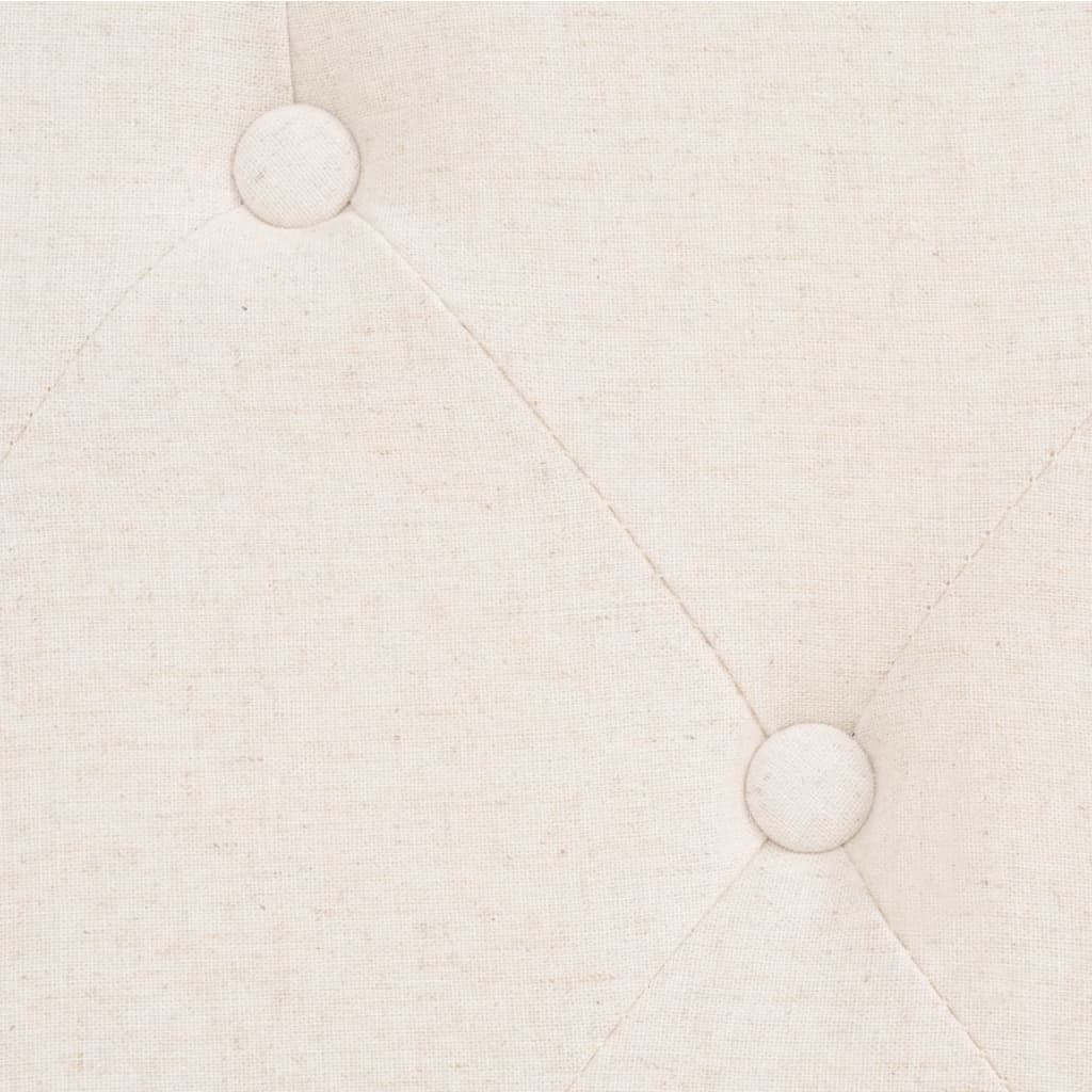 vidaXL Sofá de 3 plazas de tela color blanco crema