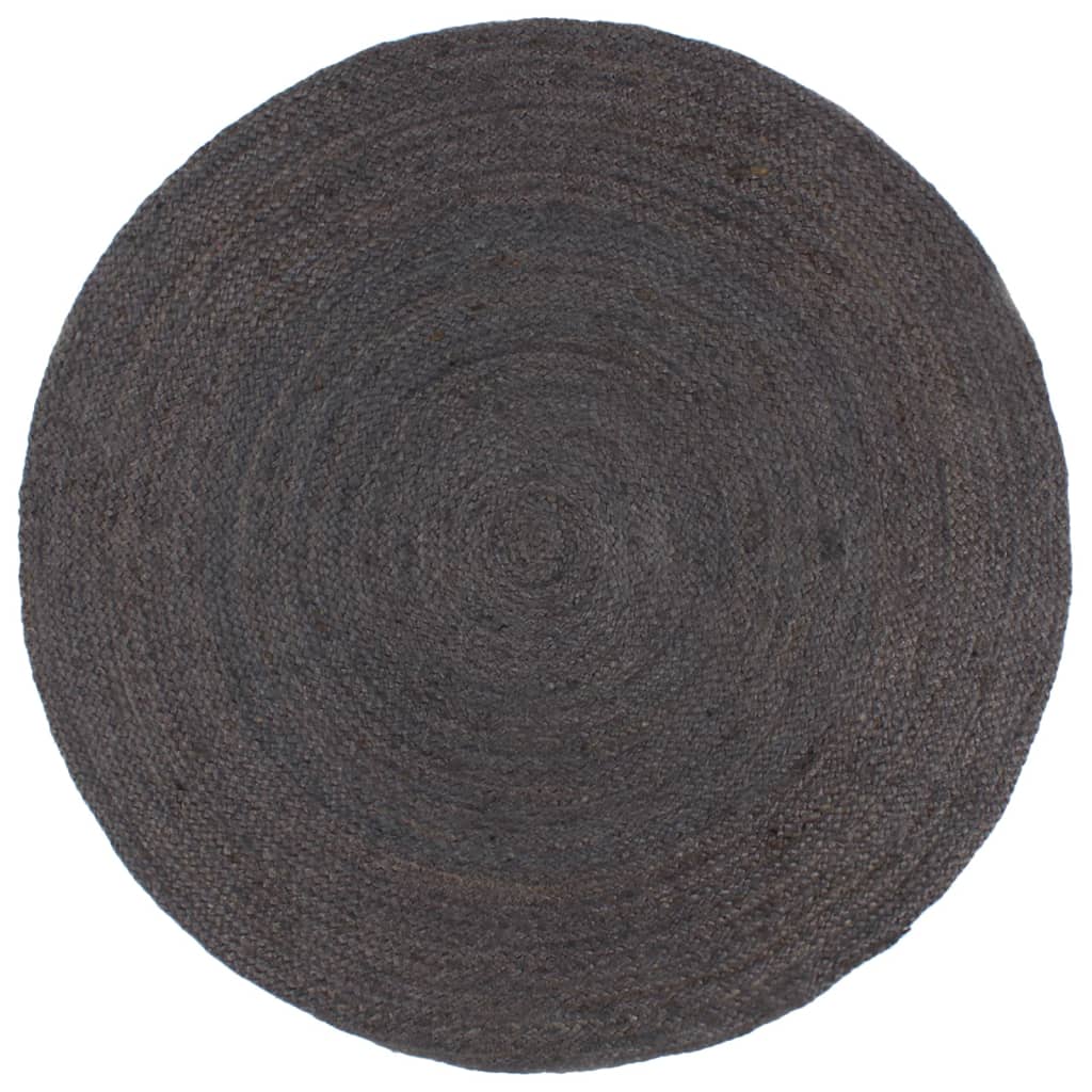 Alfombra Vidaxl de Yute Tejida a Mano Redonda 180 Cm - Gris, Gris Oscuro, Verde Oliva - Material Duradero y Versátil