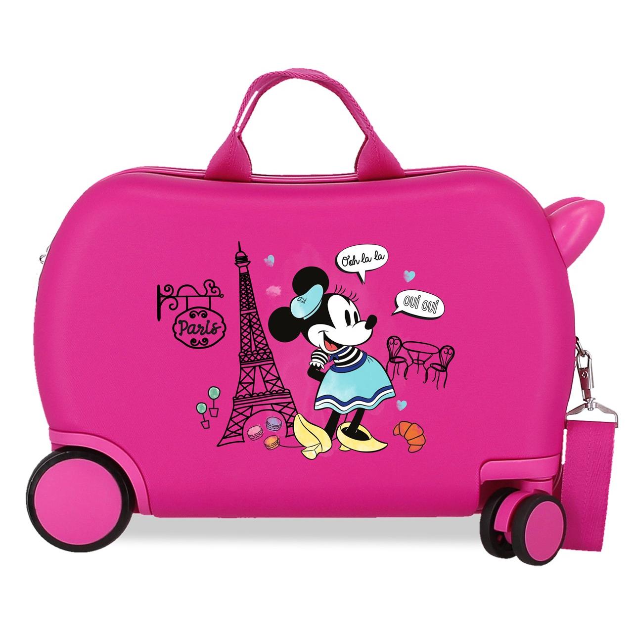 Maleta infantil Minnie Around the world Fucsia 45x31x20 cm