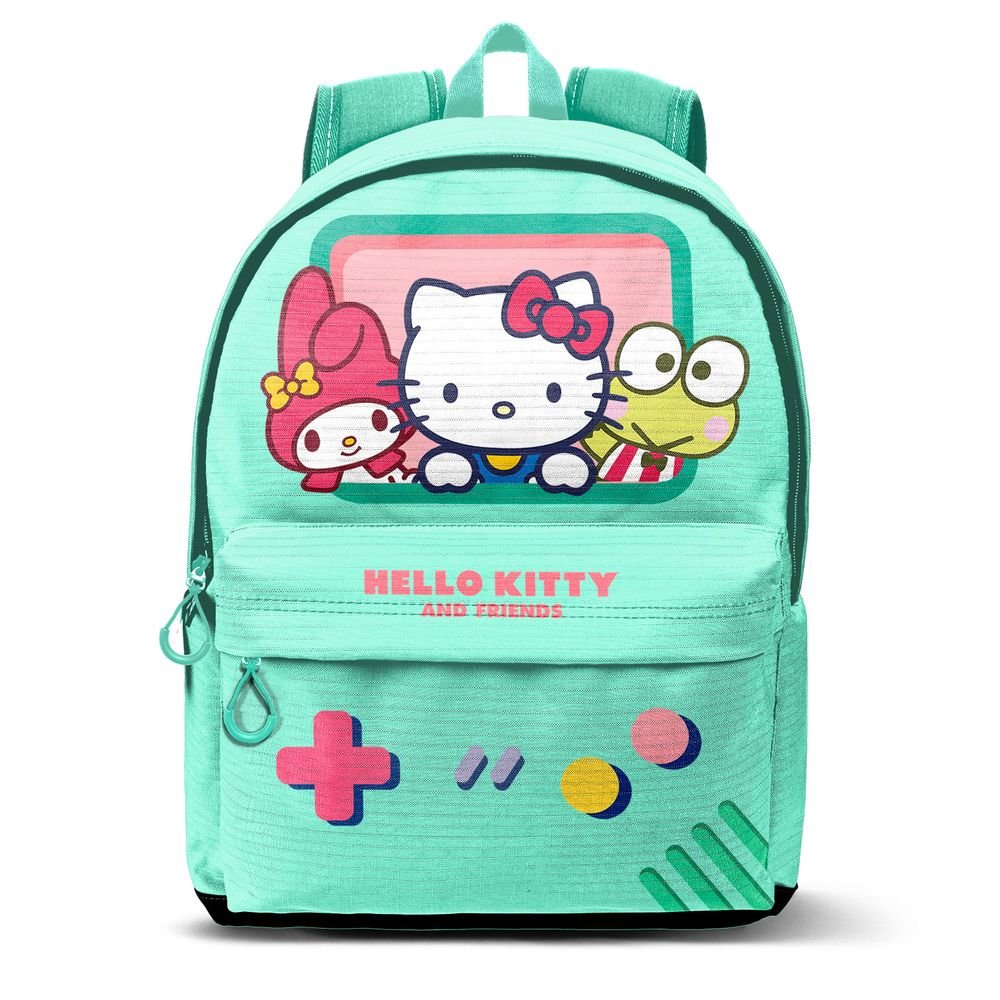 KARACTERMANIA MOCHILA ESCOLAR CON BOLSILLO HELLO KITTY VIDEOGAME VIDEOGAME 18x31x41 Cms.