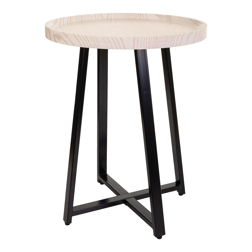 WANDERLUST DECO Mesa centro de metal negro d45x57h cm de estilo Art Deco