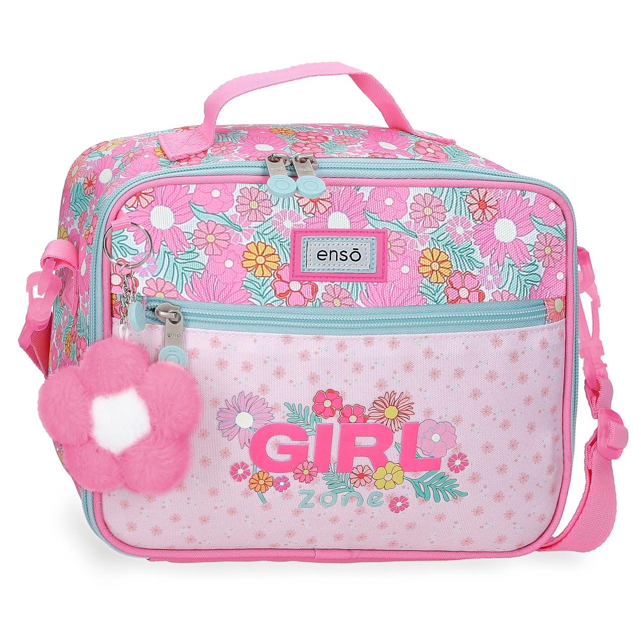 Portamerienda térmica Enso Girl Zone 25 cm x 21 cm x 11 cm Fucsia