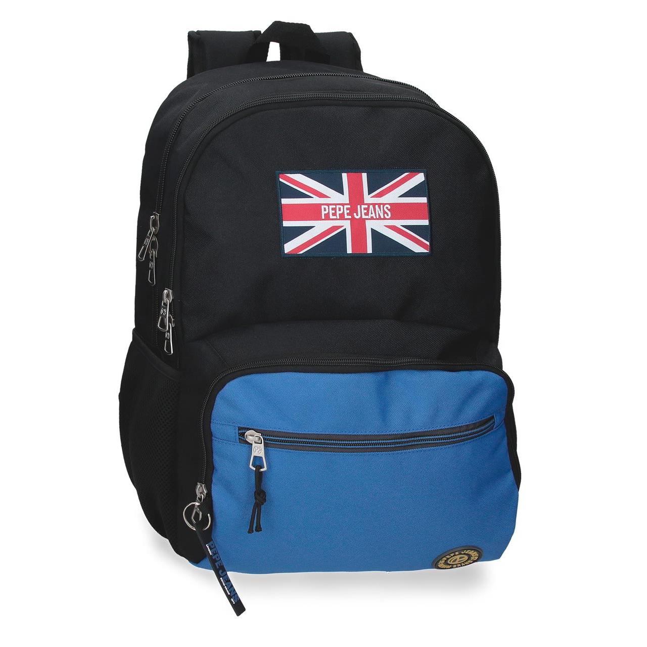 Mochila escolar adaptable a carro Pepe Jeans Henry 33x46x15cm Negro