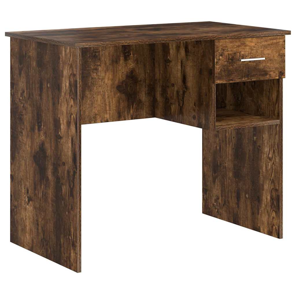vidaXL Escritorio Roble ahumado 90 x 49 x 75 cm Madera de ingeniería