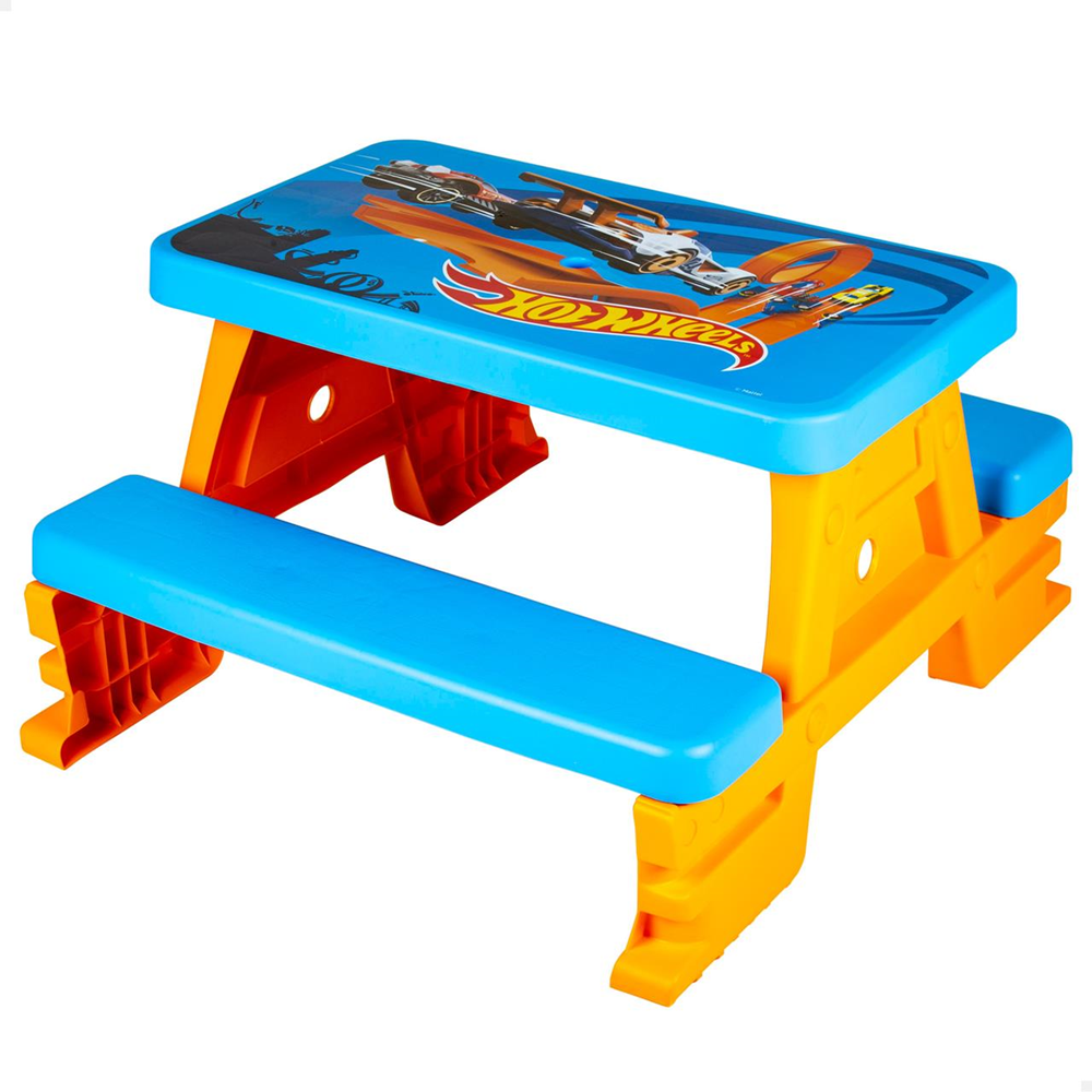 Mesa de picnic infantil hot wheels 42x69x79cm (Hot Wheels 77430)