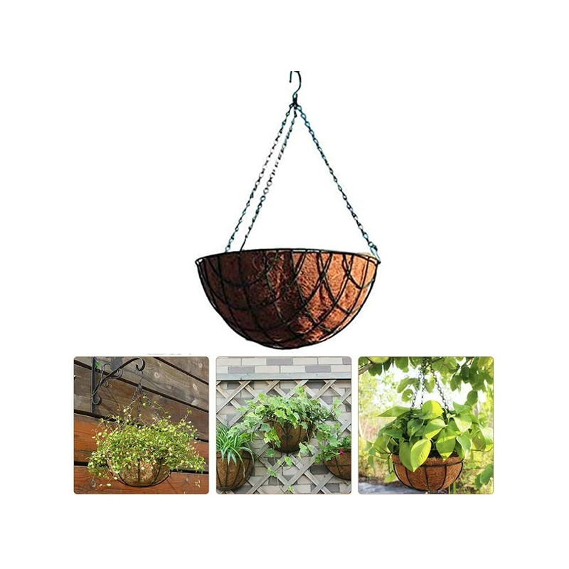 SUINGA Macetero Coco Colgante, Macetas colgantes 40 cm, Cesto Jardinera colgante, Plantas suspendidas
