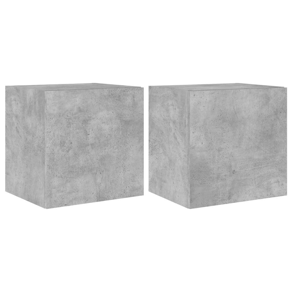 Muebles TV de Pared Vidaxl con Luces LED 2 Uds 40,5x35x40 Cm