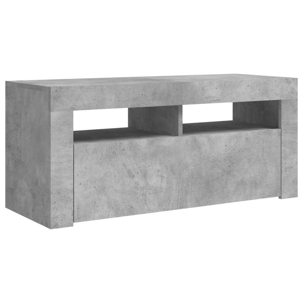 vidaXL Mueble de TV con luces LED 90x35x40 cm, Mueble de Salon, Mueble TV, Mueble TV salon, Mesa de TV, Mueble tele