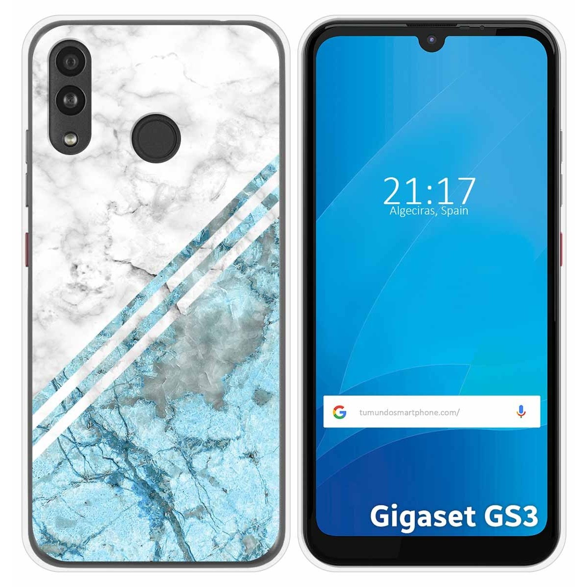 Funda Silicona para Gigaset GS3 diseño Mármol 02 Dibujos