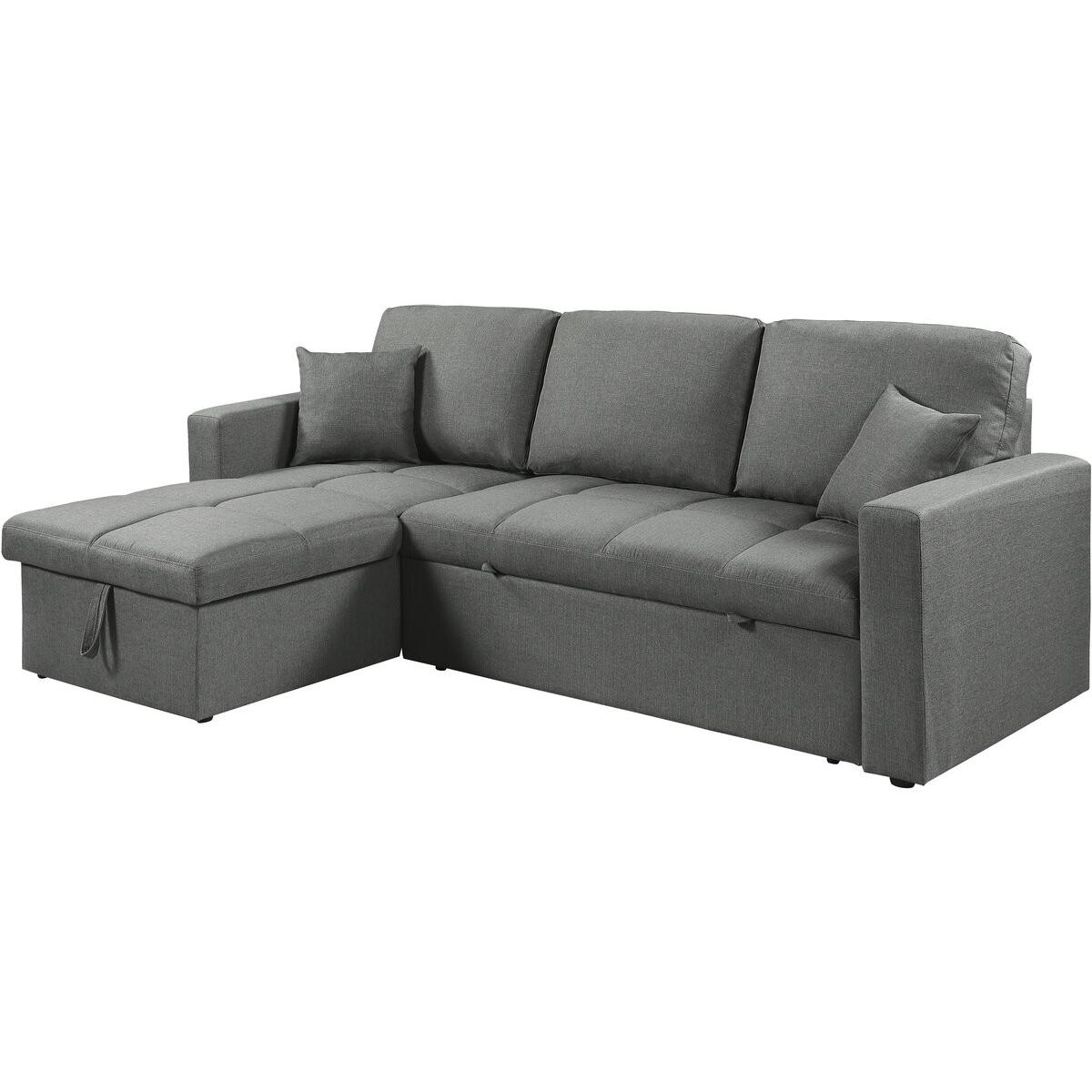 Habitat y Jardin - Sofá esquinero convertible/reversible "Alain" estilo burbuja - 3 plazas - Gris