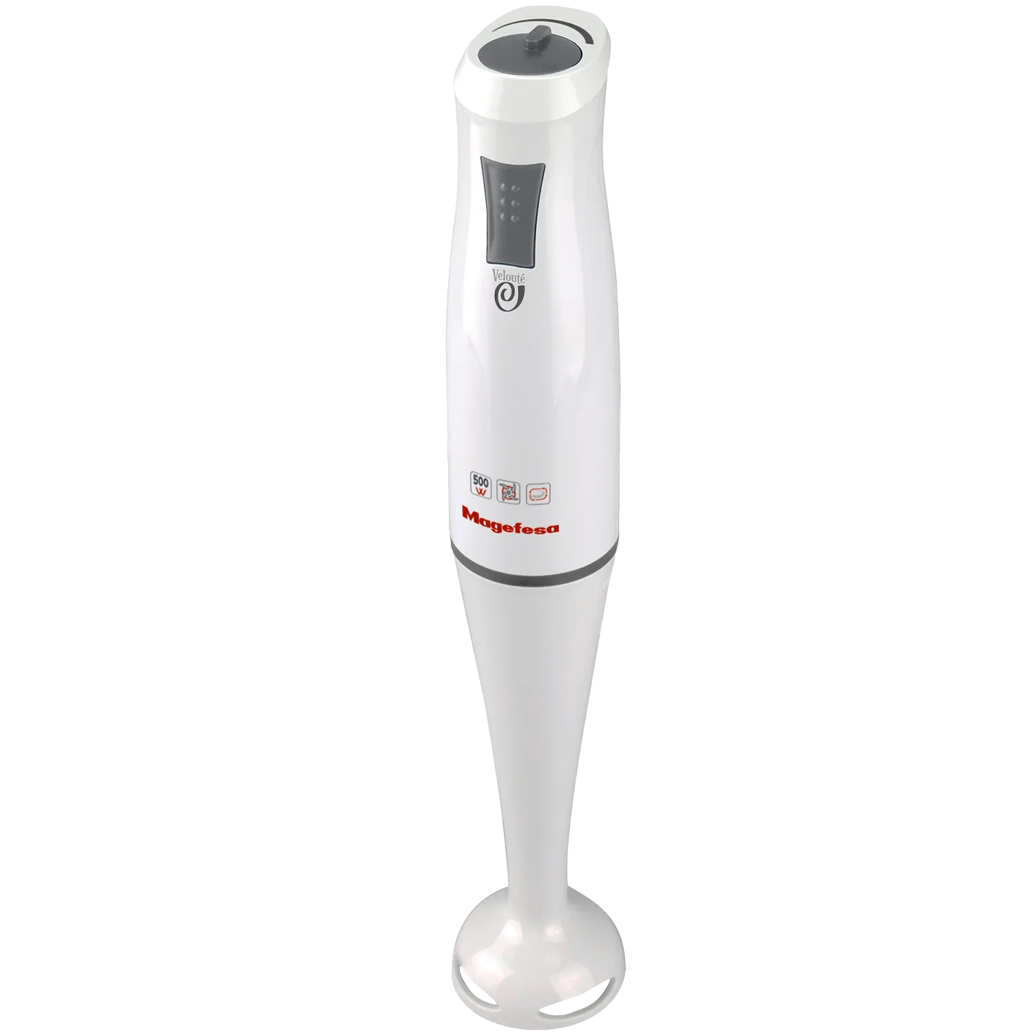 MAGEFESA VELOUTE Batidora de Mano de 500W + Vaso Medidor de 700ml, Desmontable y con Mango Ergonómico, Velocidad Regulable