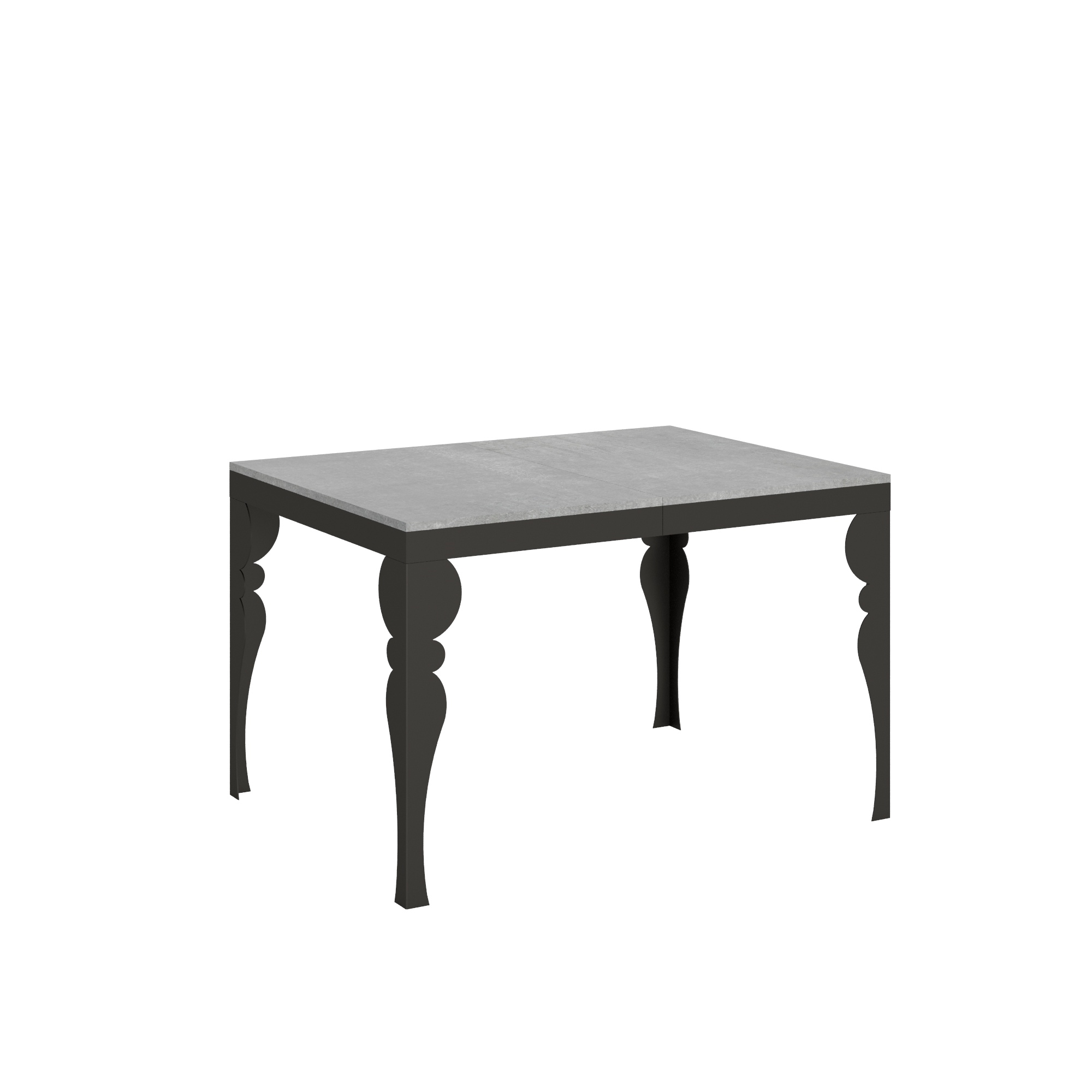 Mesa extensible 90x120/224 cm Paxon Evolution Estructura de cemento Antracita - Itamoby