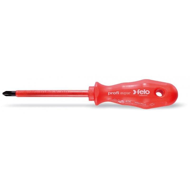 Ocasionalia Destornillador Phillips Felo Profesional Serie 600 80mm Aislado 1000V