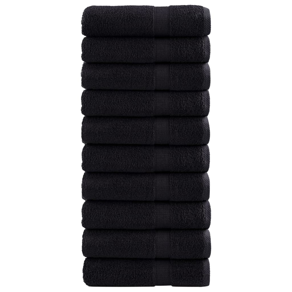 vidaXL Toallas de ducha 10 uds 100% algodón 70x140 cm 600 gsm Color Negro,  Rojo,  Rosa y mas