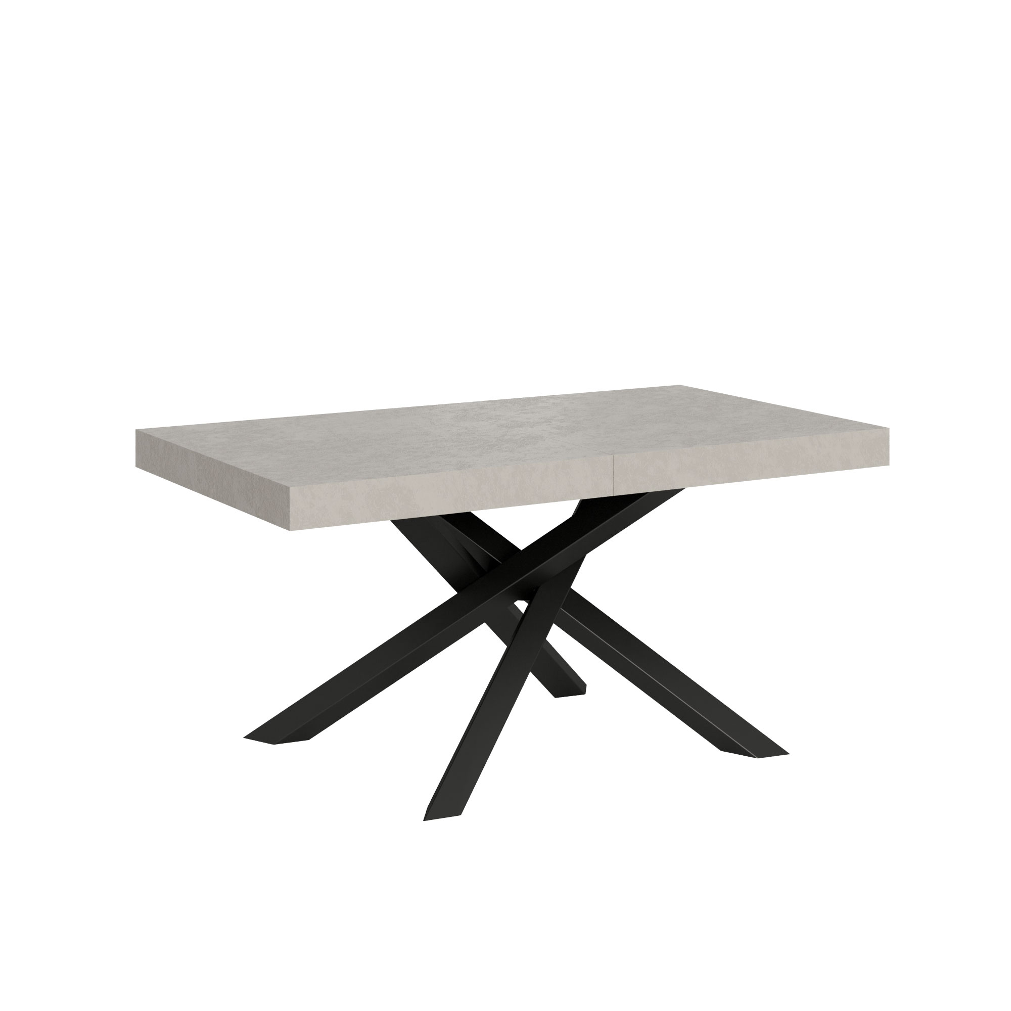 Mesa extensible 160/420x90 cm Volantis patas antracita cachemir - Itamoby