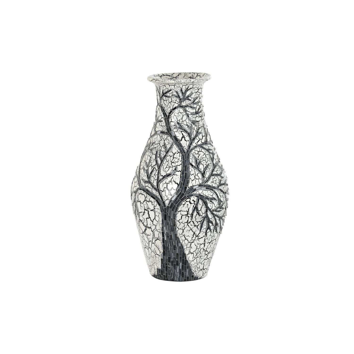 JARRON CRISTAL TERRACOTA 29X29X60 ARBOL BLANCO JR199100
