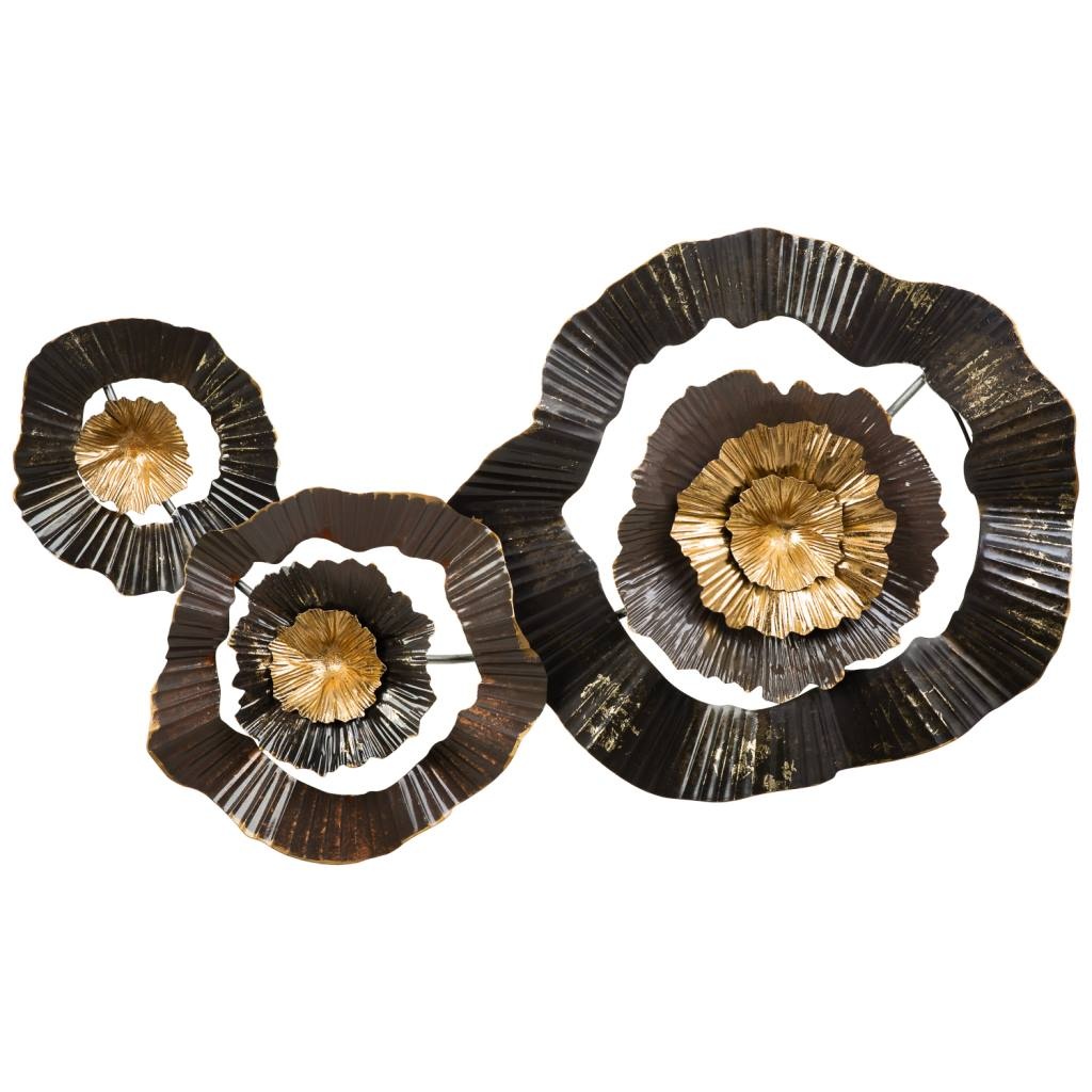 WANDERLUST DECO Mural de Metal Decorativo Multicolor 90.8x50.8x7.0h Cm Diseño Moderno