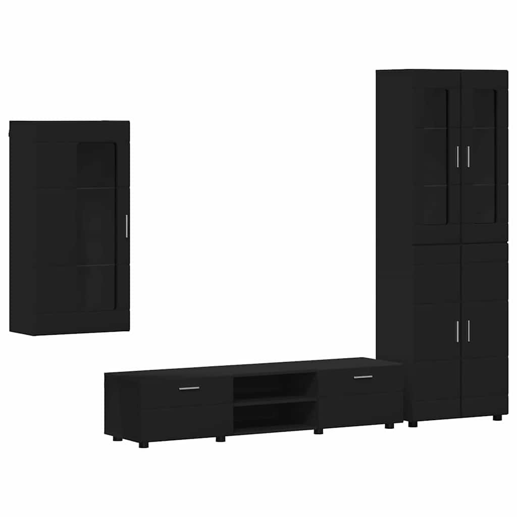 vidaXL Conjunto de mueble de TV con cajón FLORIN Madera de ingeniería