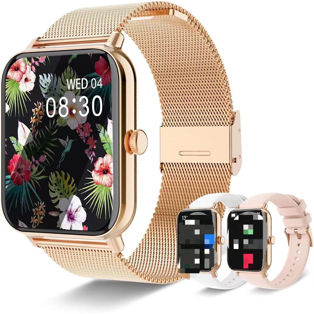 Reloj Inteligente Mujer Hombre, 2025 Smartwatch con Llamadas Bluetooth, Smart Watch con Podómetro/Pulsómetro/Monitor de Sueño, 110+ Modos Deportivos Pulsera, Impermeable IP68 para Android iOS